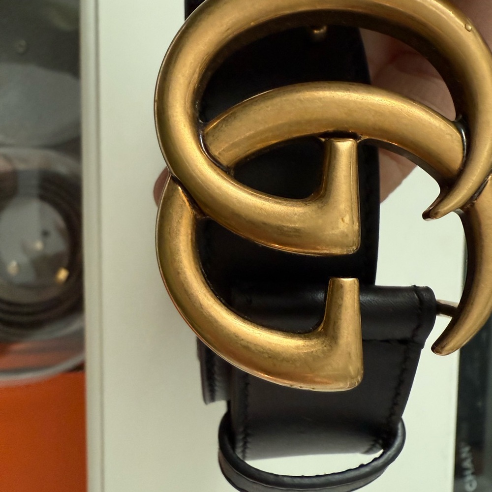 Gucci Black and Gold Belt